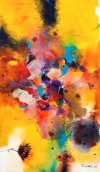Zohaib Rind, 30 x 54 Inch, Acrylic on Canvas, Abstract Painting, AC-ZR-323
